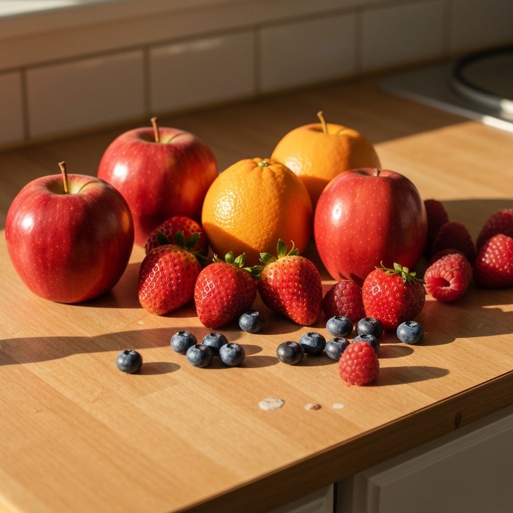 Auswahl frischer Früchte
