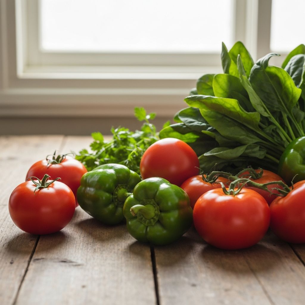 Verschiedene frische Gemüsesorten